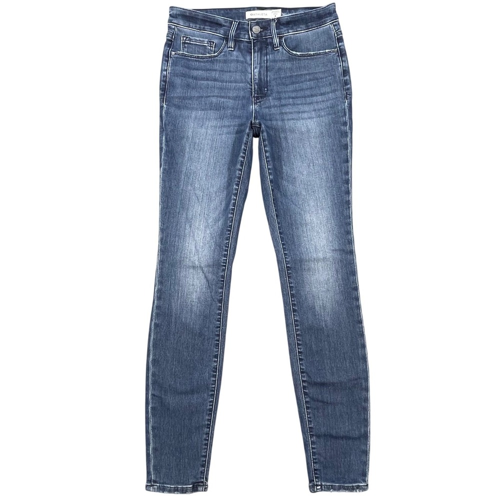 Athleta Blue Sculpted Skinny Performance Denim Jeans Women Size 4